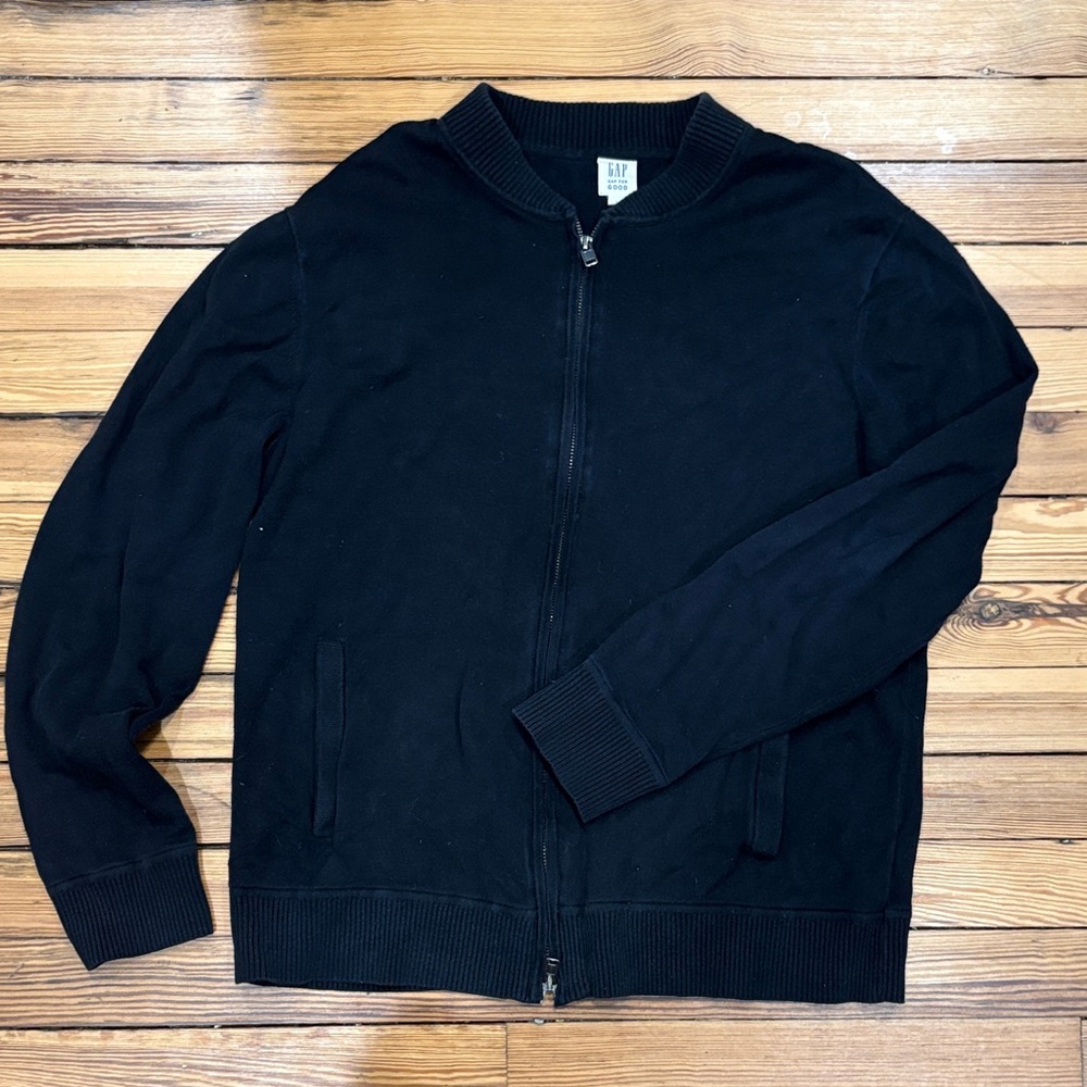 Black zip up sweater